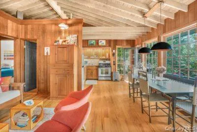 a outdoor space with lots of table and chairs