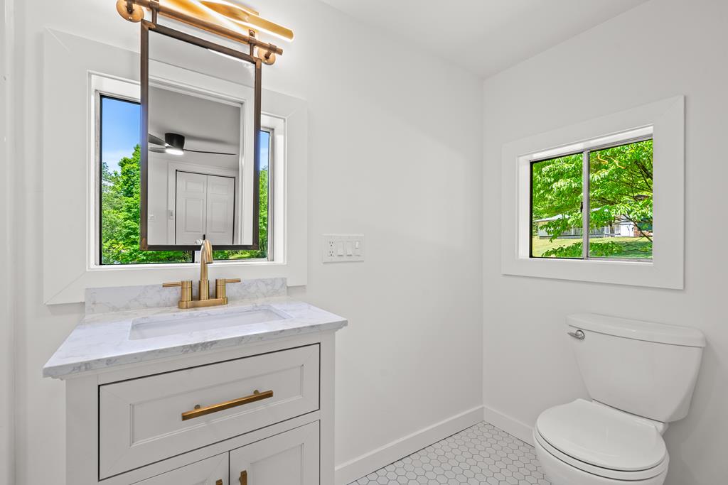 514 Ash Loop Road Blue Ridge, GA 30513 - Photo 17 of 24 a bathroom with a toilet sink and mirror