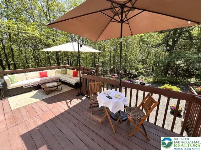 a outdoor view with a sitting space