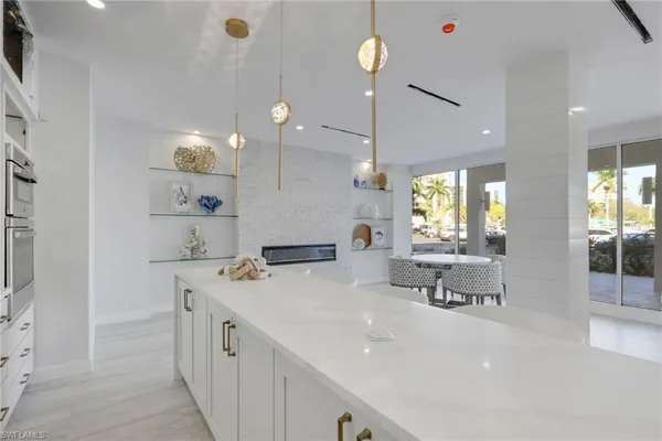 a view of cabinets with entryway