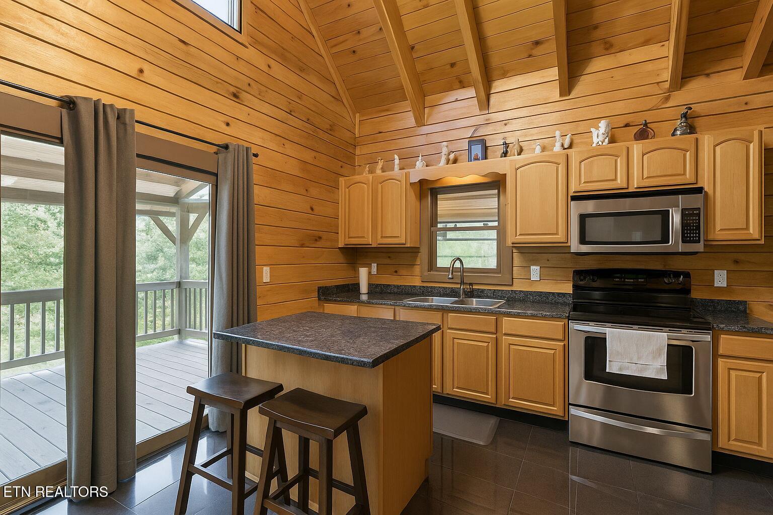 1029 Smithfield Road Tellico Plains, TN 37385 - Photo 45 of 51 52-Rustic Log Cabin Kitchen Interior