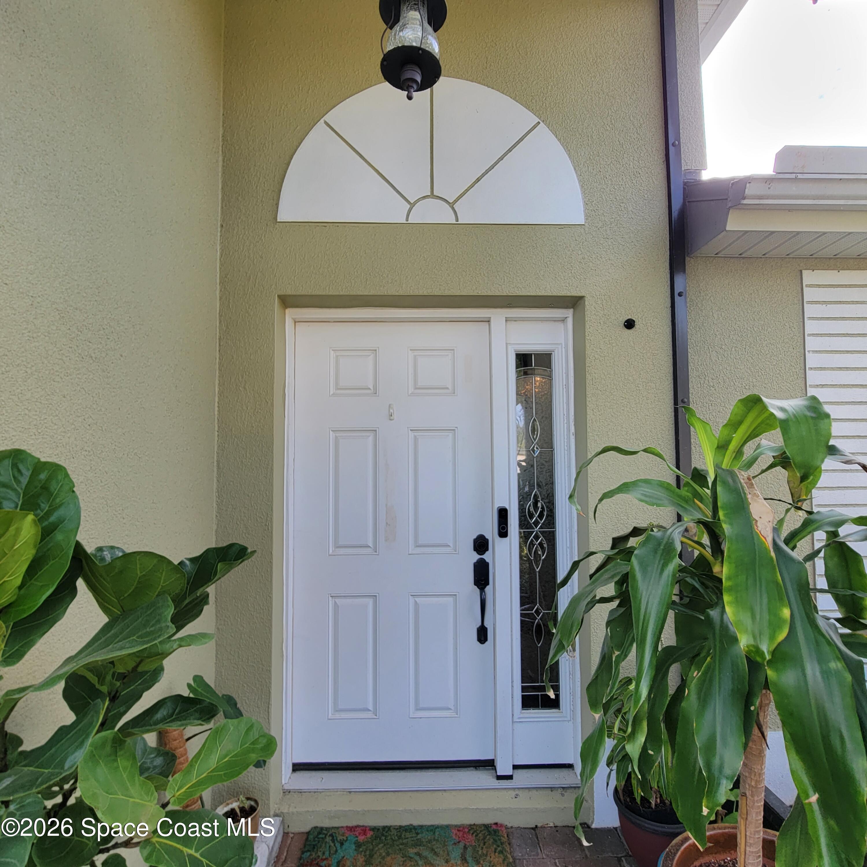 a view of a entryway in a house
