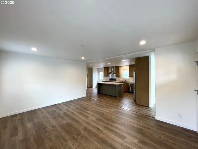 a view of kitchen dining table and microwave