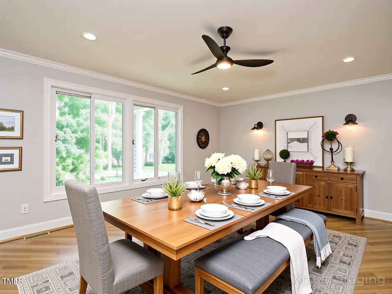 Dining room - virtual staging