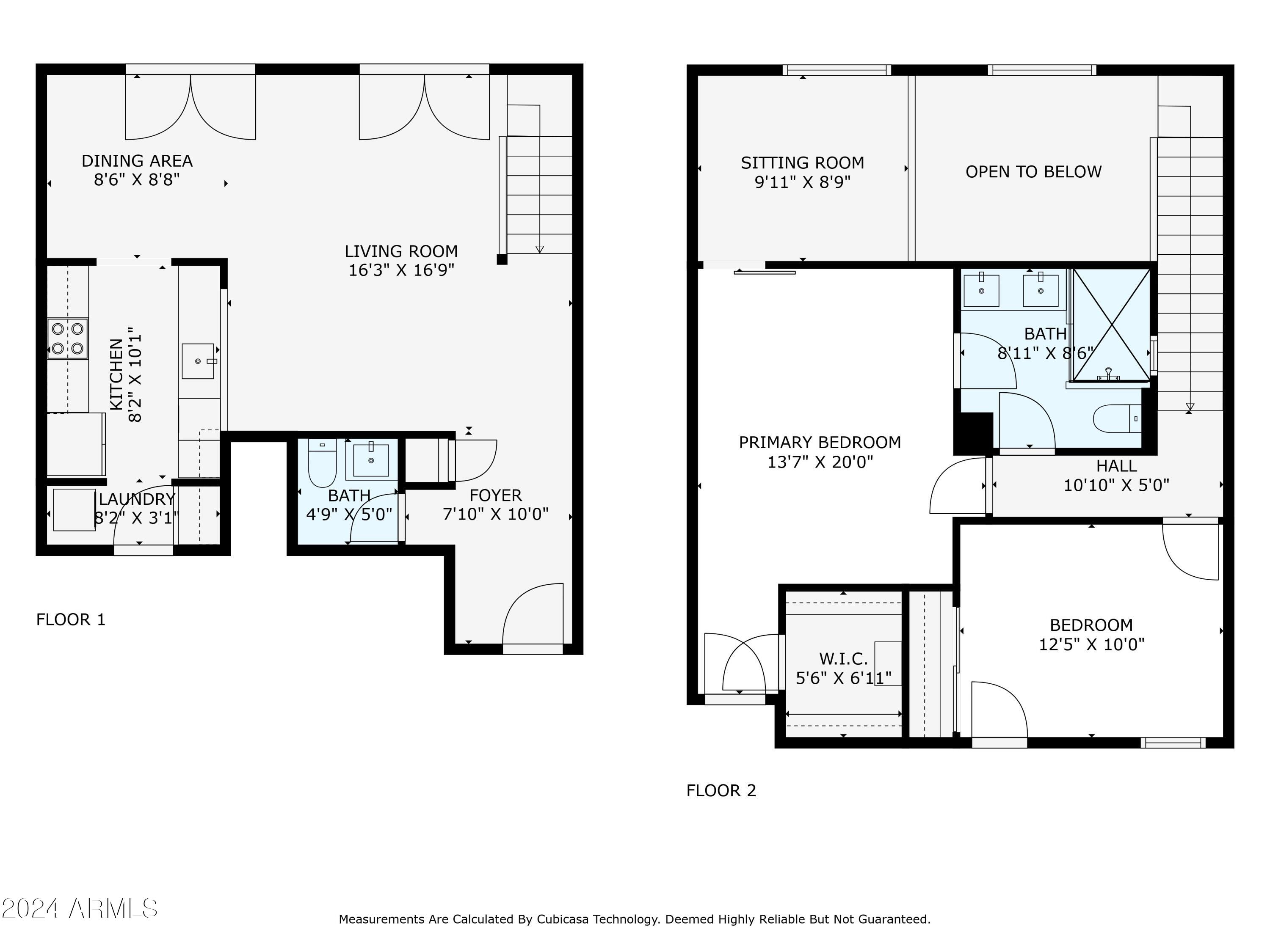 3136 North 38th Street, Unit 1 Phoenix, AZ 85018 - Photo 37 of 42 All Floors With Dimensions