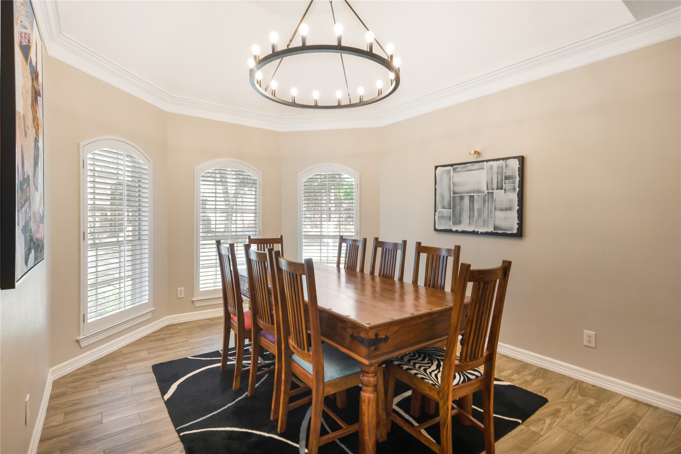 6211 Kingscrest Lane Spring, TX 77389 - Photo 9 of 39 a view of a dining room with furniture and wooden floor