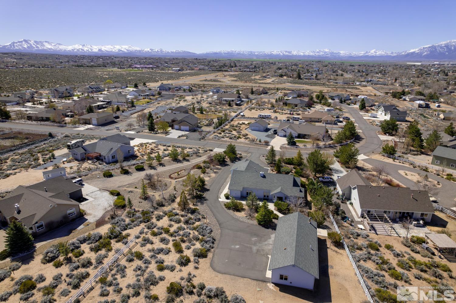 2876 Jackie Circle Minden, NV 89423 - Photo 31 of 40 an aerial view of a city with lots of residential buildings