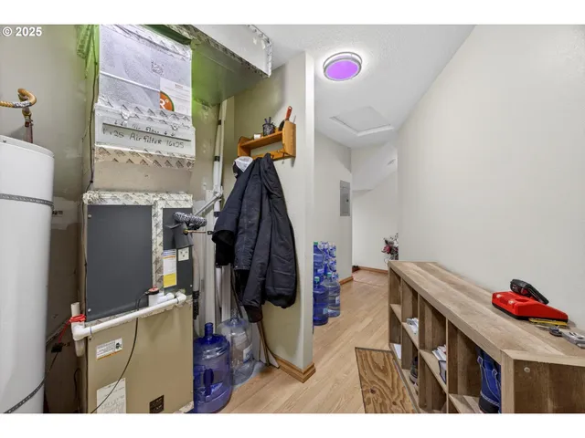 a view of a room with storage and utility