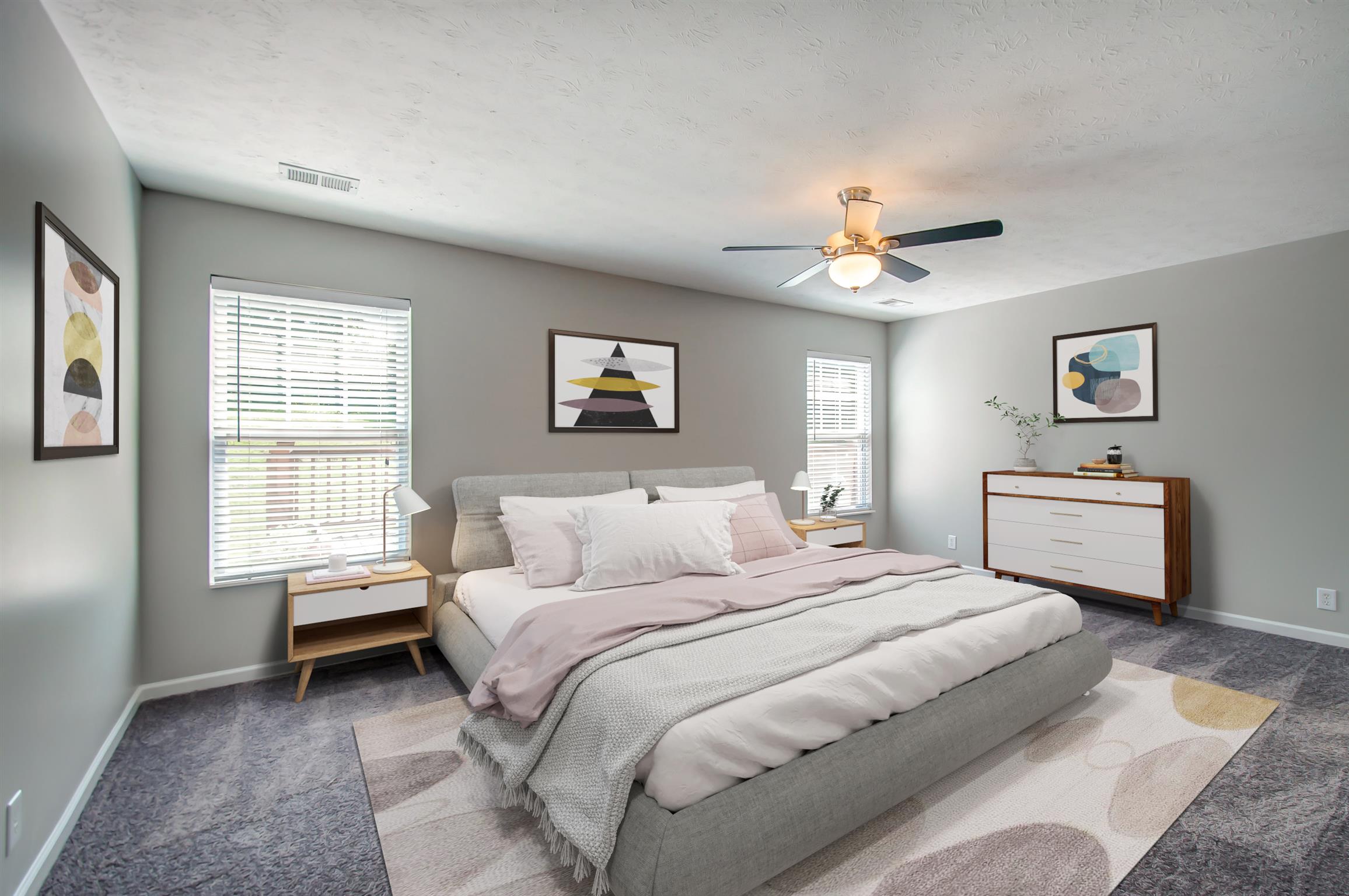 3969 Stephens Ridge Way Antioch, TN 37013 - Photo 7 of 29 a bedroom with a bed and a chandelier