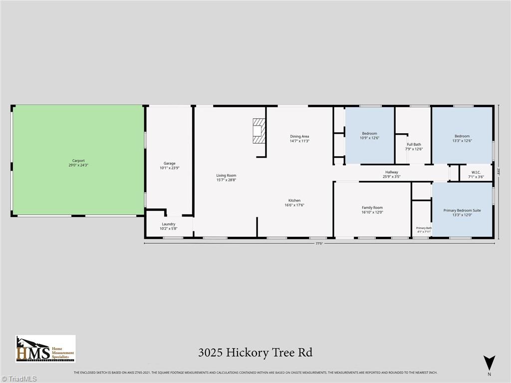 3025 Hickory Tree Road Winston-Salem, NC 27127 - Photo 33 of 33 Floor Plan