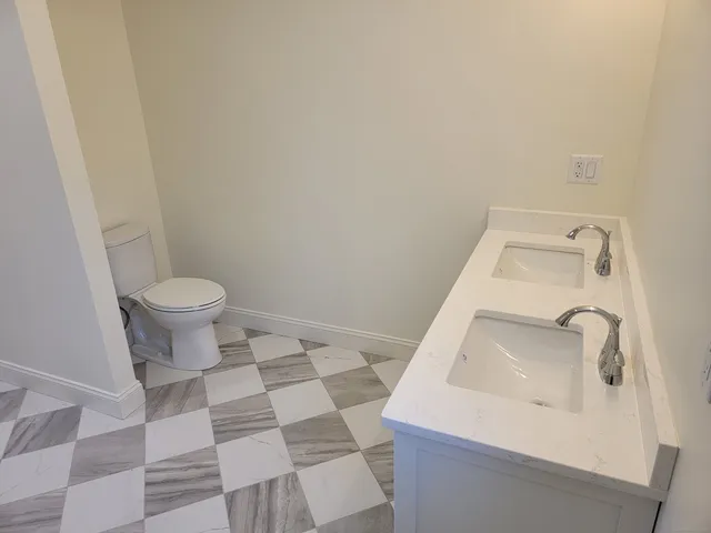 a bathroom with a sink and a toilet