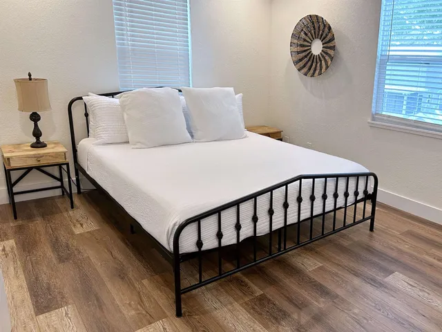 a living room with a window