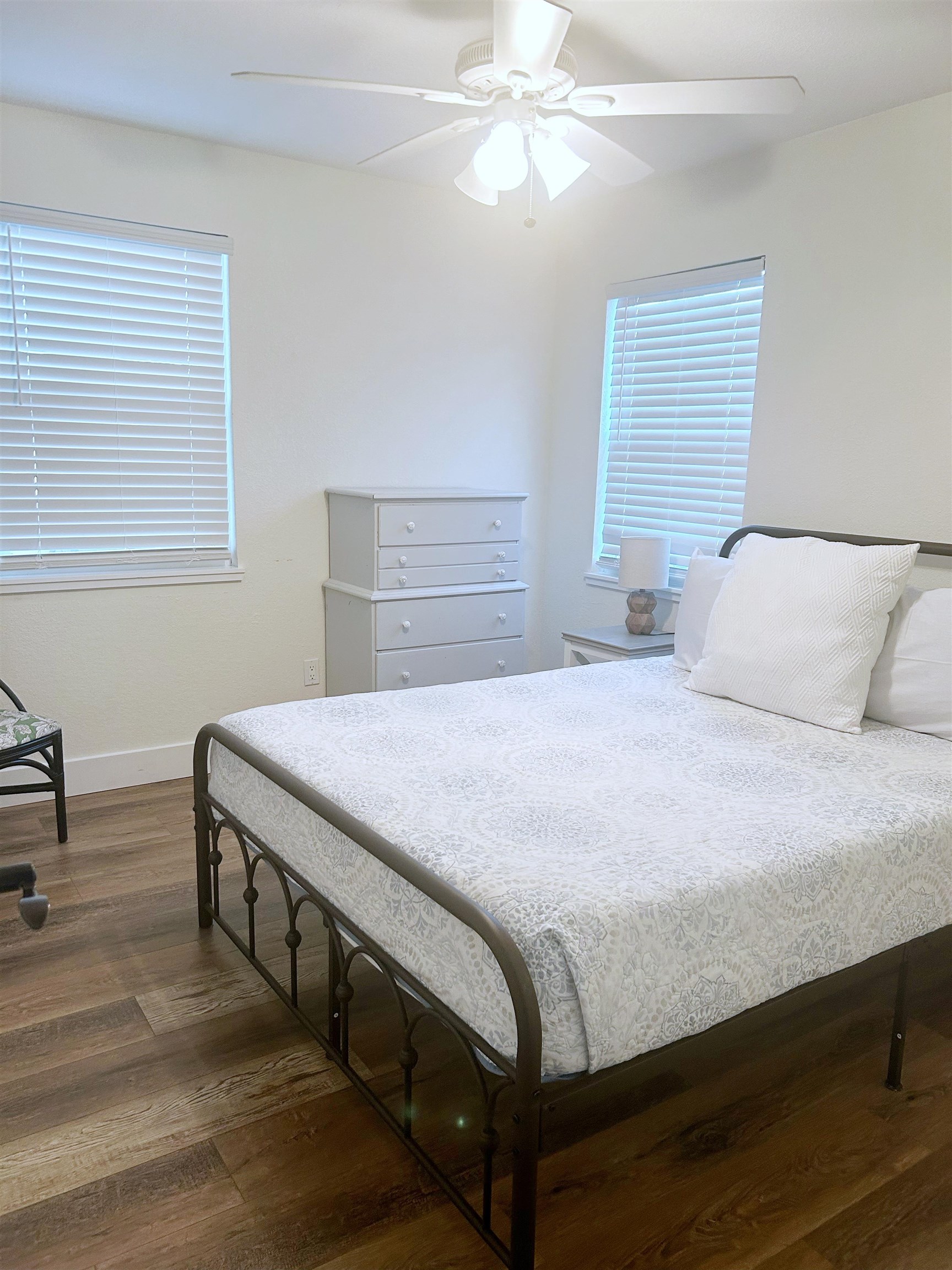 155 Drake Road St. Augustine, FL 32086 - Photo 15 of 32 a bedroom with a bed and a chandelier