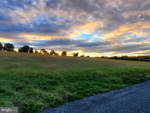 a view of a golf course with a garden