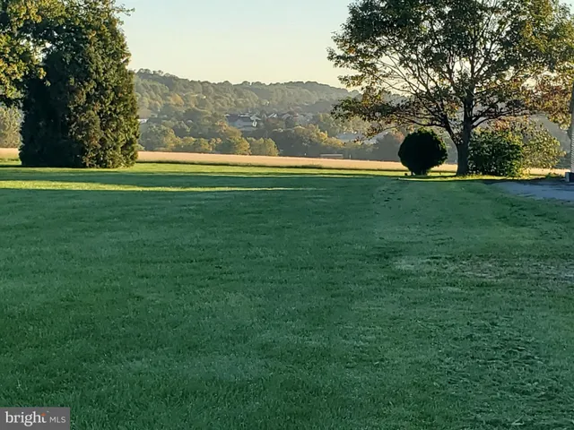a view of a lake with a mountain in the background