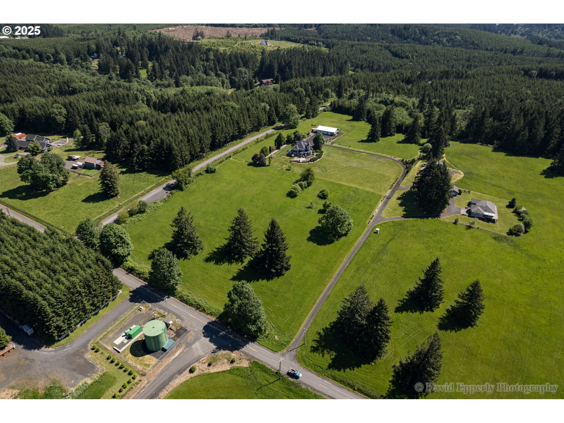 60750 Robinette Road St. Helens, OR 97051 - Photo 39 of 46 an aerial view of a house with a garden