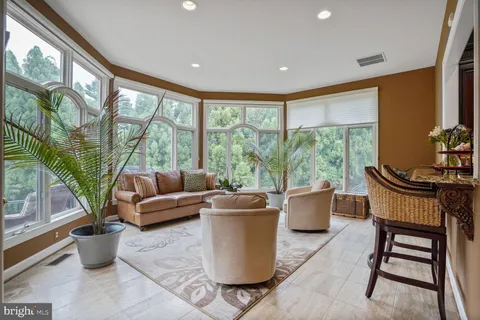 a view of road with yard and trees