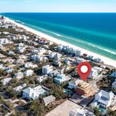 a view of a balcony with chairs