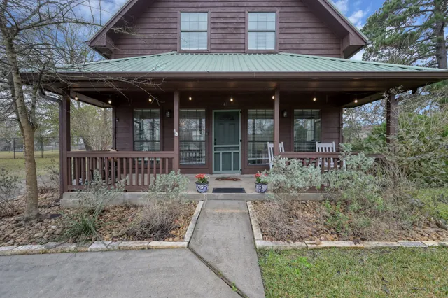 front view of a house with a porch