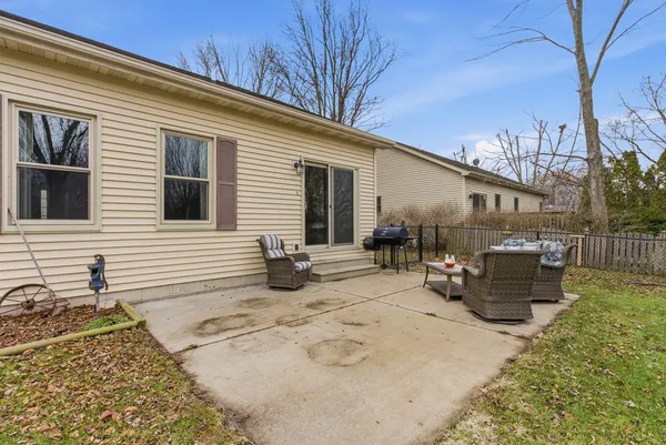 a view of a patio with a patio