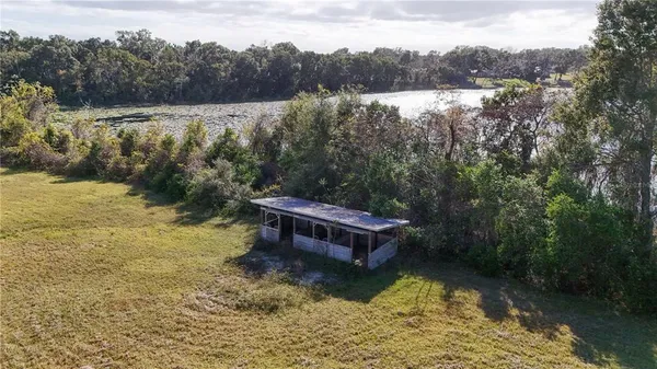 a view of a house with a lake view