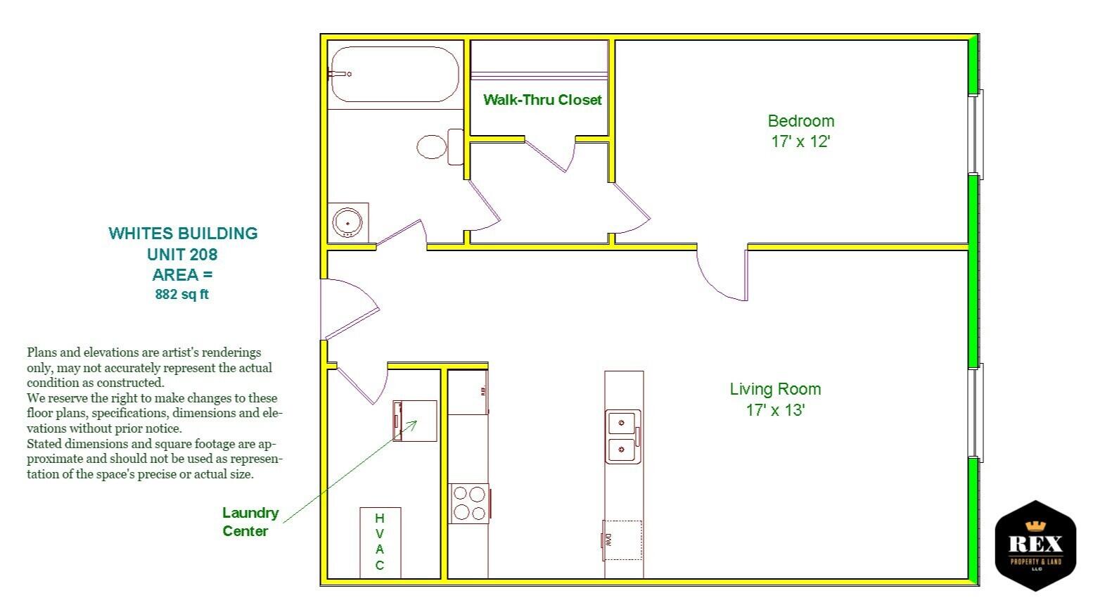 936 Broad Street, Unit 208 Augusta, GA 30901 - Photo 5 of 5 JB Whites 208 Floor Plan