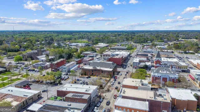 an aerial view of a city