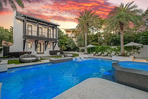 a outdoor space with sitting area