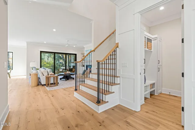 a large kitchen with a lot of counter space