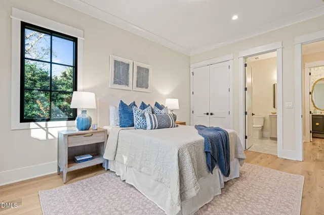 a balcony with furniture and a fireplace