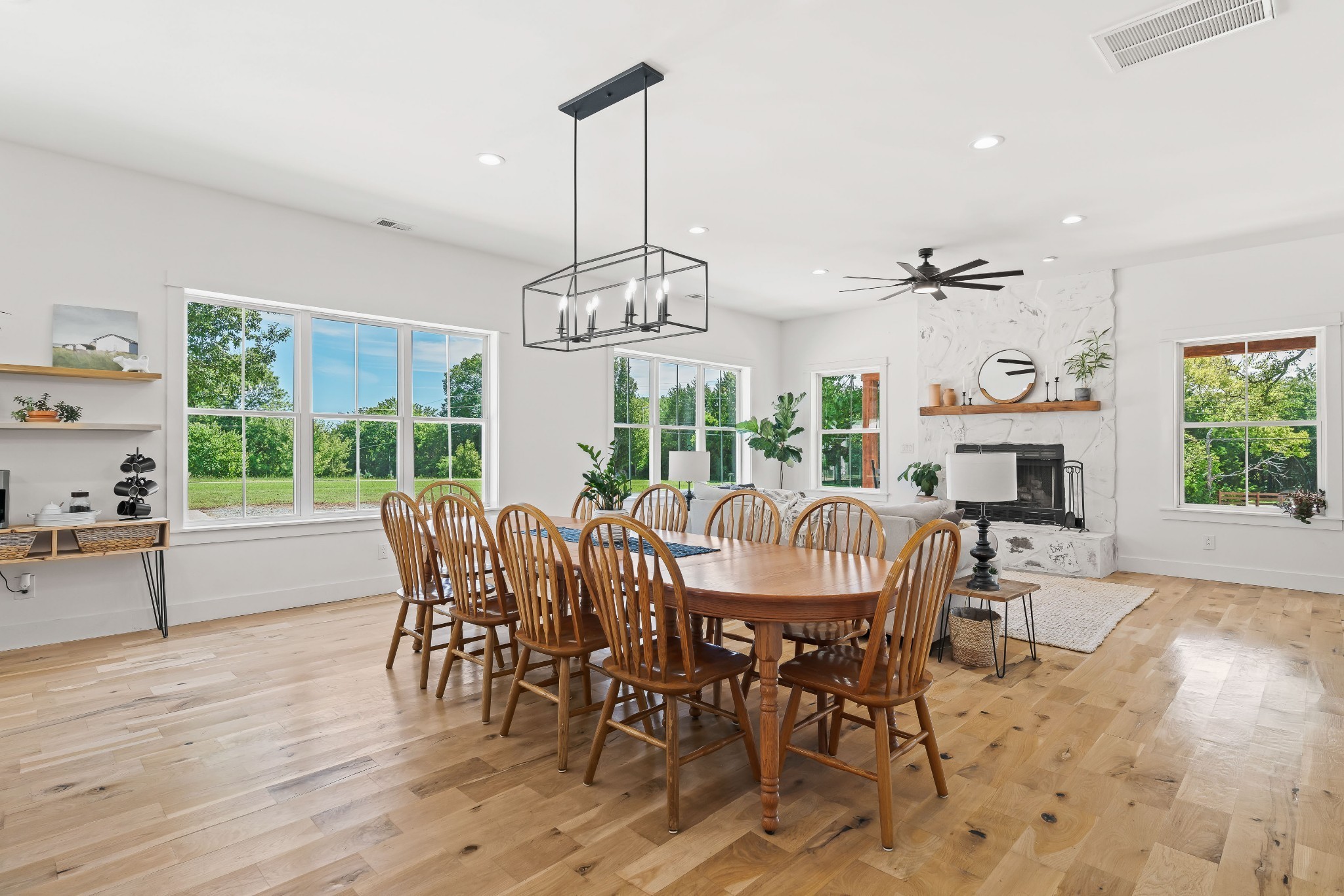 3322 Franklin Road Lebanon, TN 37090 - Photo 22 of 63 a view of a dining room with furniture window and wooden floor