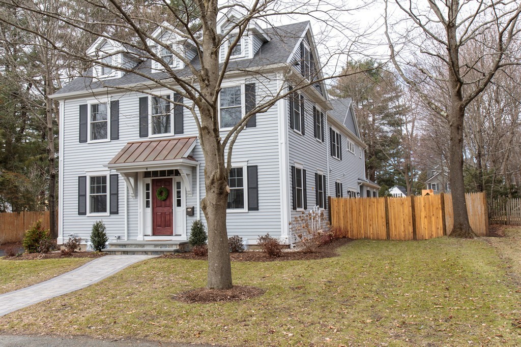 4 Ingersoll Road Wellesley, MA 02481 - Photo 3 of 26 a view of a white house with a large tree