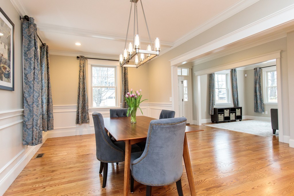 4 Ingersoll Road Wellesley, MA 02481 - Photo 6 of 26 a view of a dining room with furniture window and wooden floor
