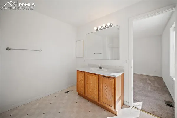 a view of an ocean with a building