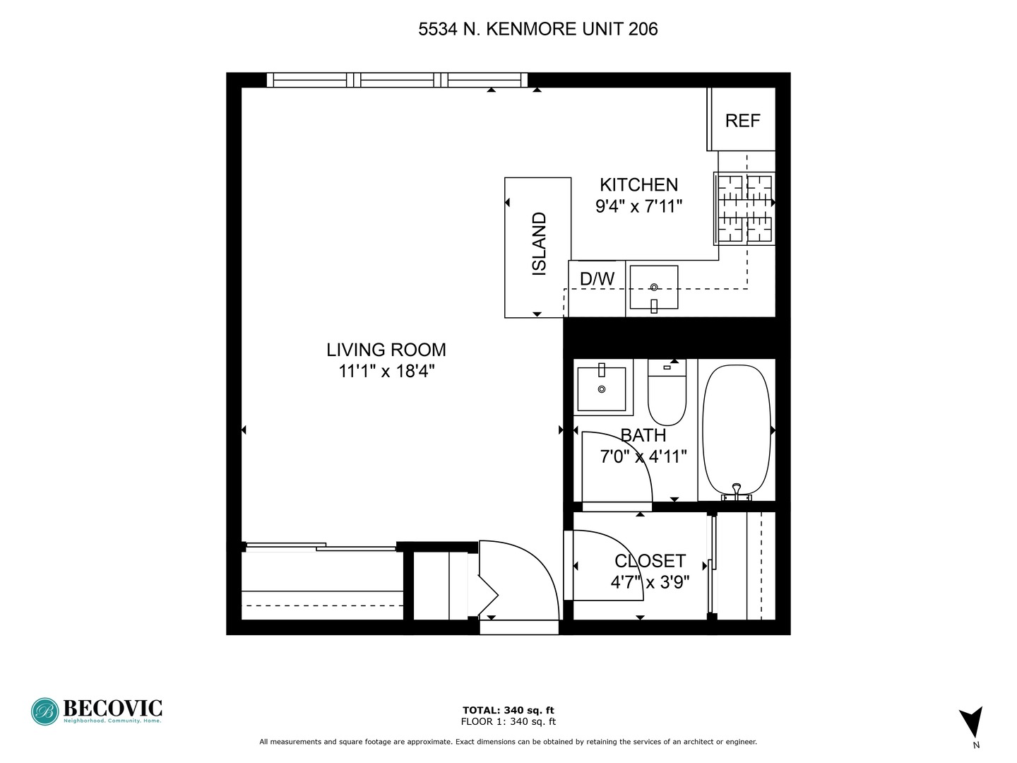 5534 North Kenmore Avenue, Unit 206 Chicago, IL 60640 - Photo 12 of 13 unknown