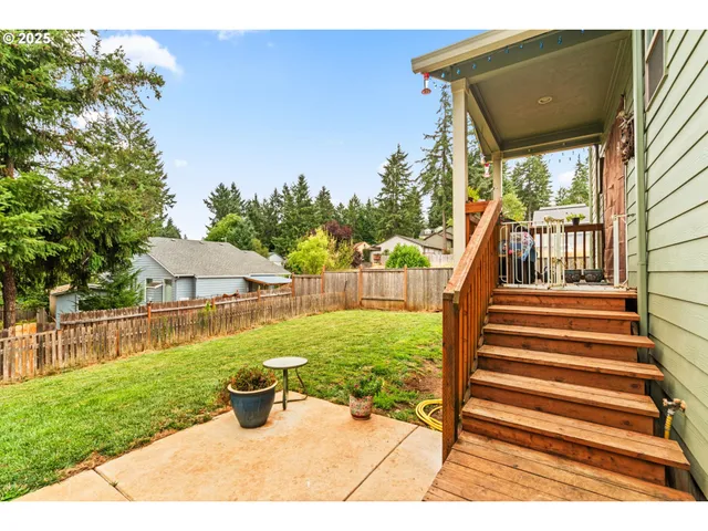 a view of outdoor space and deck