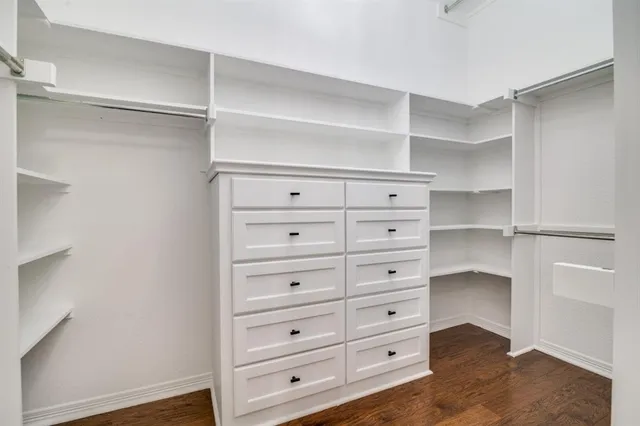 a close view of closet