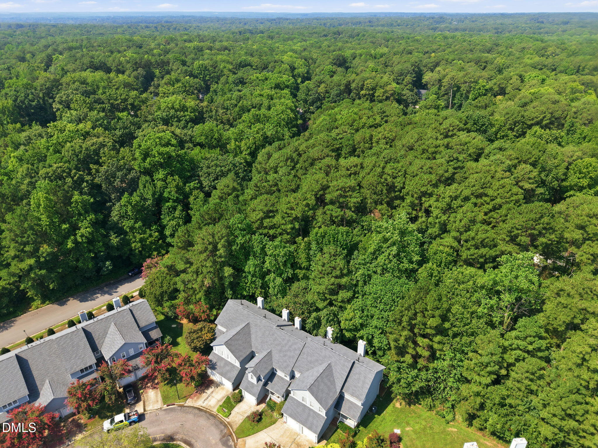 8211 Hempshire Place, Unit 104 Raleigh, NC 27613 - Photo 30 of 34 PRIVATE view from back deck-surrounded by extensive mature trees in
