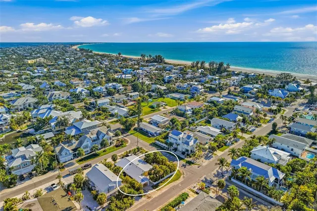 an aerial view of multiple house