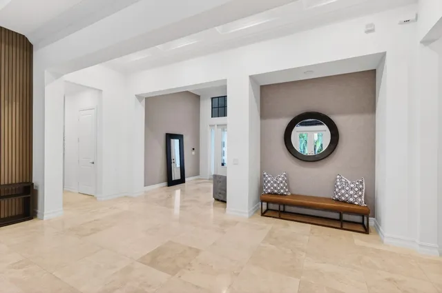 a bedroom with furniture and a bed