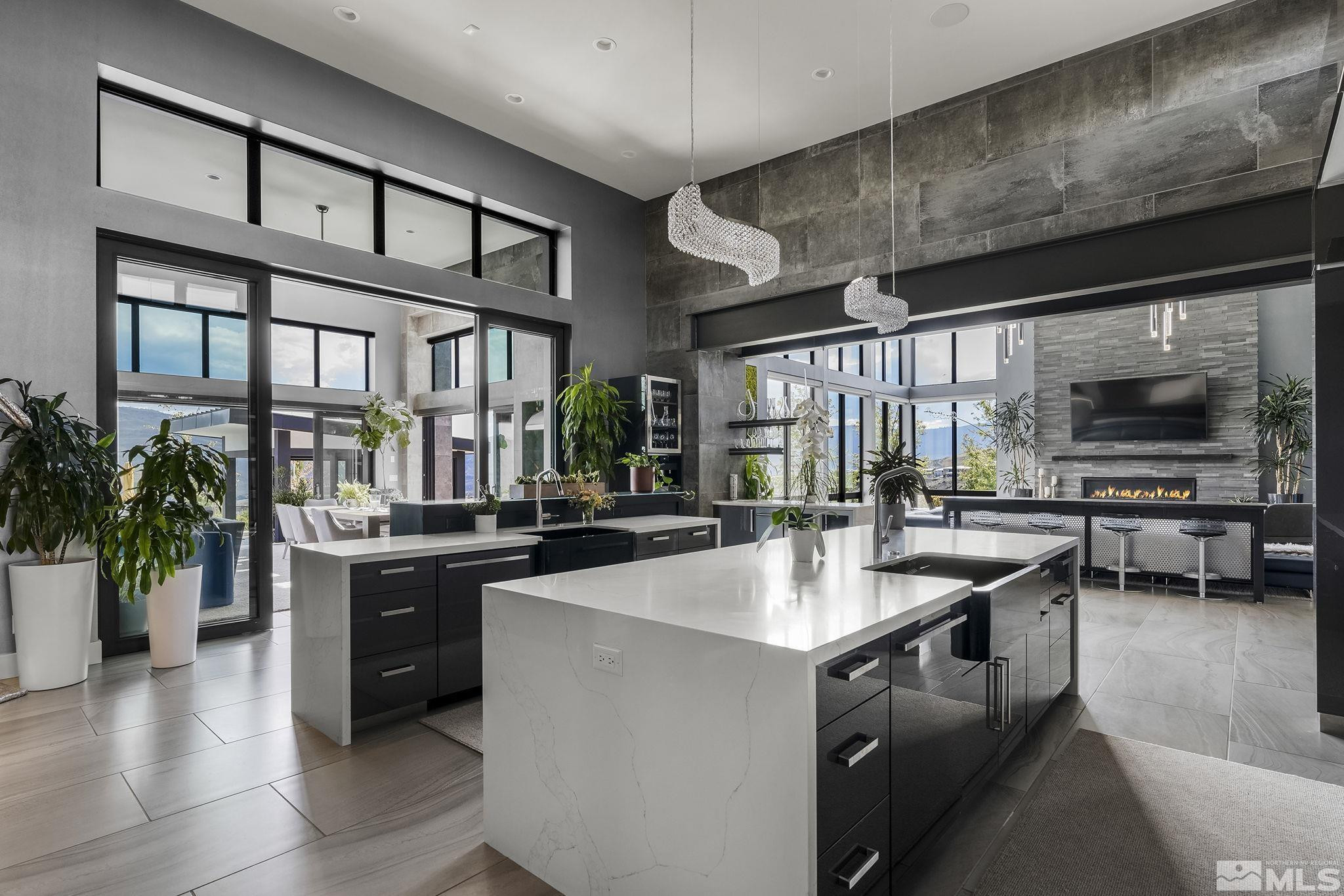 2385 Eagle Bend Trail Reno, NV 89523 - Photo 11 of 40 a kitchen with counter top space and living room