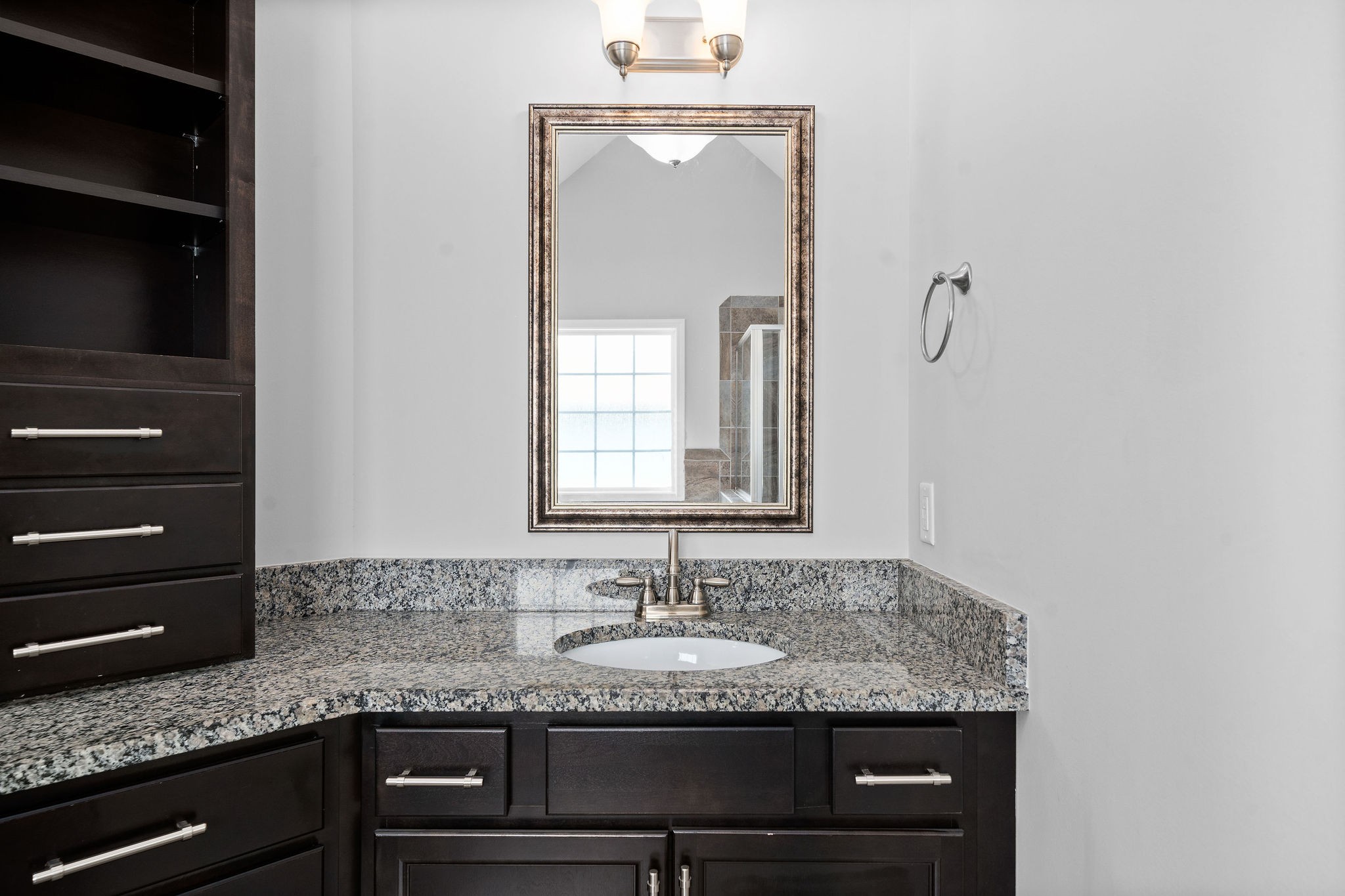 1008 Barnhill Road Clarksville, TN 37043 - Photo 30 of 44 a bathroom with a granite countertop sink and a mirror