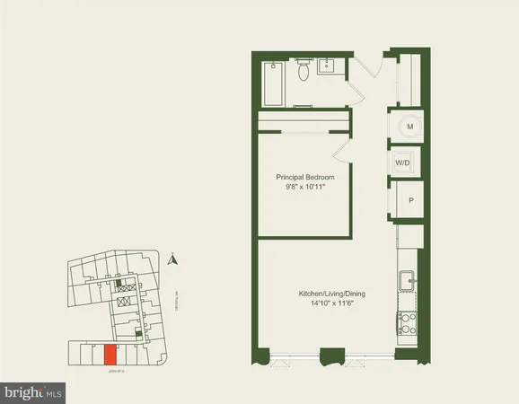 $2,390 | 244 19th Court South, Unit 407, Arlington, VA 22202