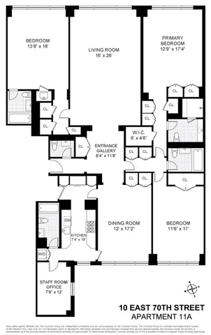 $3,395,000 | 10 East 70th Street, Unit 11A | Lenox Hill