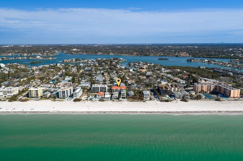 1206 Gulf Boulevard, Unit A6 Indian Rocks Beach, FL 33785 - Photo 50 of 61 an aerial view of a city with lots of residential buildings