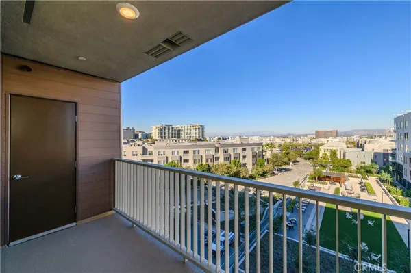 a view of city from a balcony