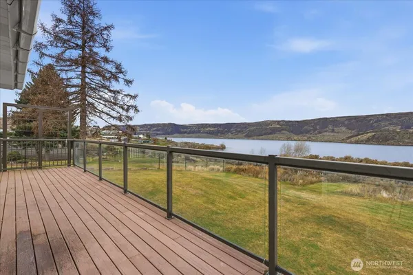 a view of an ocean from a balcony