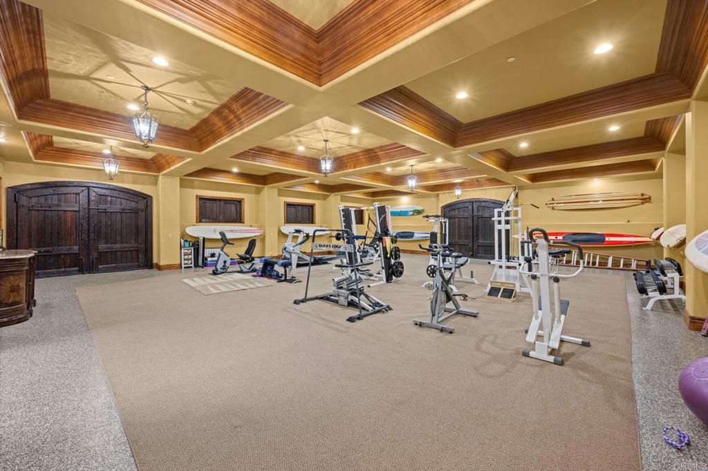 6314 El Apajo Rancho Santa Fe, CA 92067 - Photo 44 of 60 a view of a room with gym equipment