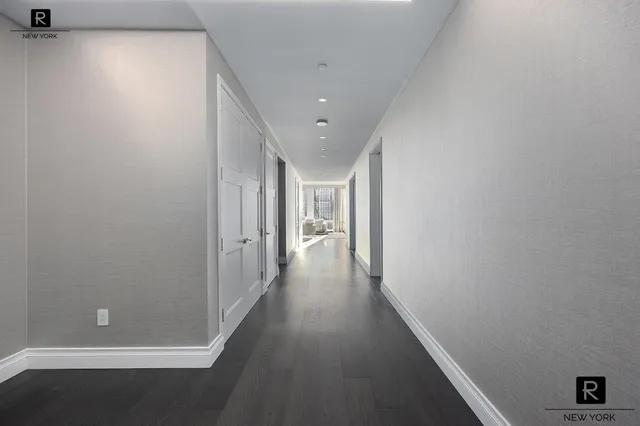 a view of hallway with stairs