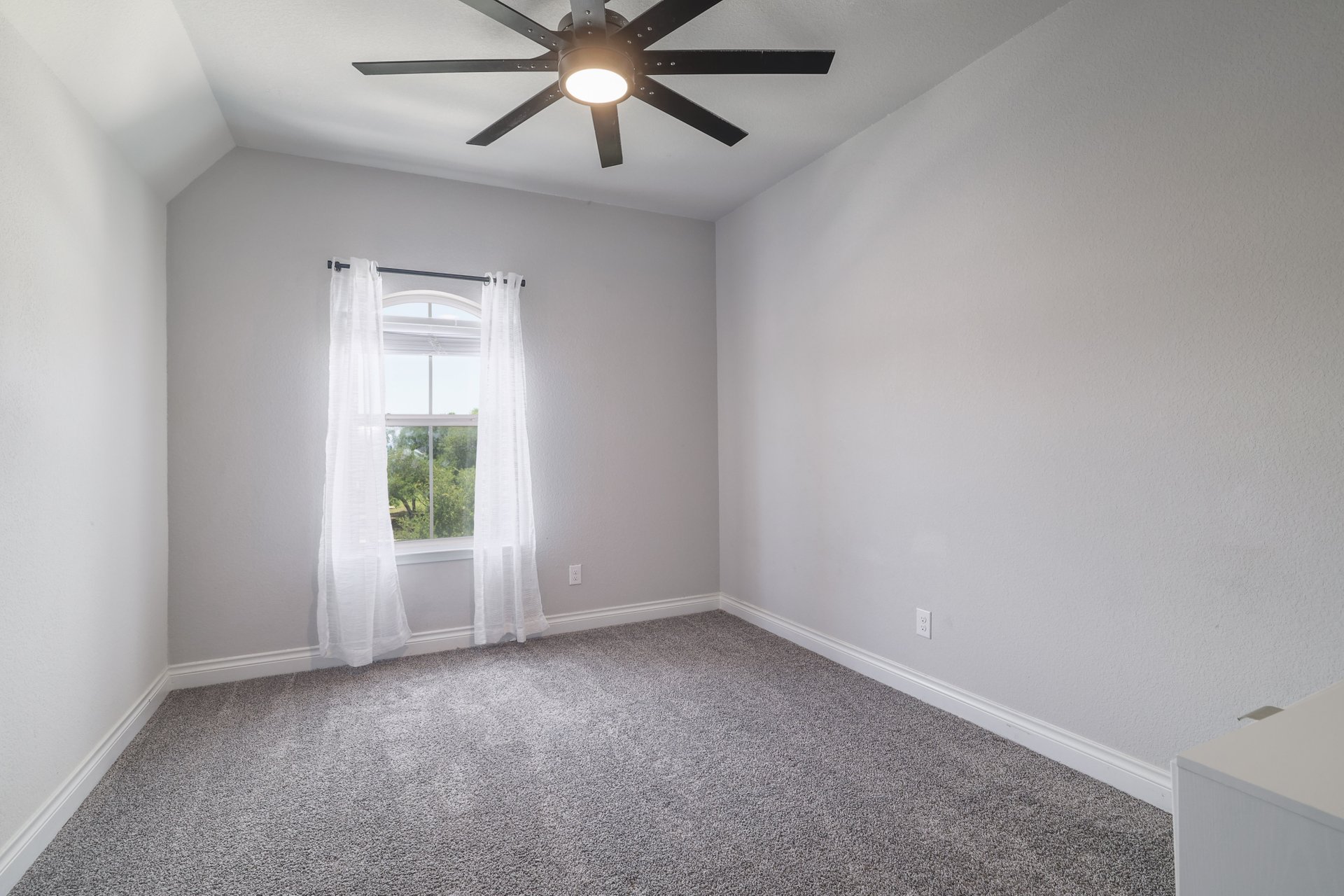 1513 Lakeside Ranch Road Georgetown, TX 78633 - Photo 39 of 40 Empty room featuring light carpet and ceiling fan